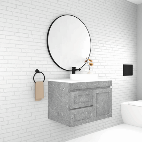 ABS BOSTON Matt Grey Wall Hung Vanity 750mm