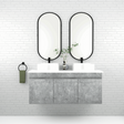 ABS BOSTON Matt Grey Wall Hung Vanity Double Bowl 1200mm