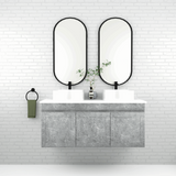 ABS BOSTON Matt Grey Wall Hung Vanity Double Bowl 1200mm