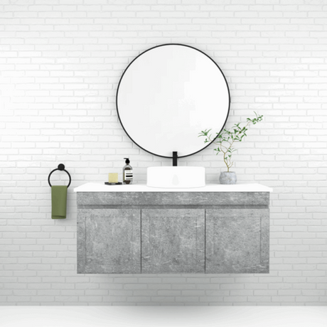 ABS BOSTON Matt Grey Wall Hung Vanity Single Bowl 1200mm