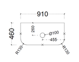 ABS Curved Stone Top 900 drawing