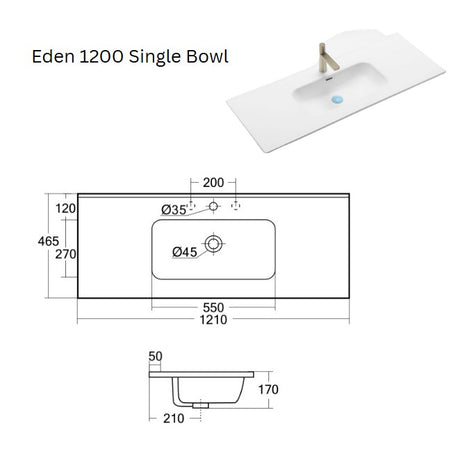 ABS Eden 1200 Single Bowl