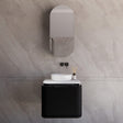 ABS HOUSTON Curved Wall Hung Vanity 600mm R90 (Matte Black)