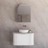 ABS HOUSTON Curved Wall Hung Vanity 900mm (Matte White)