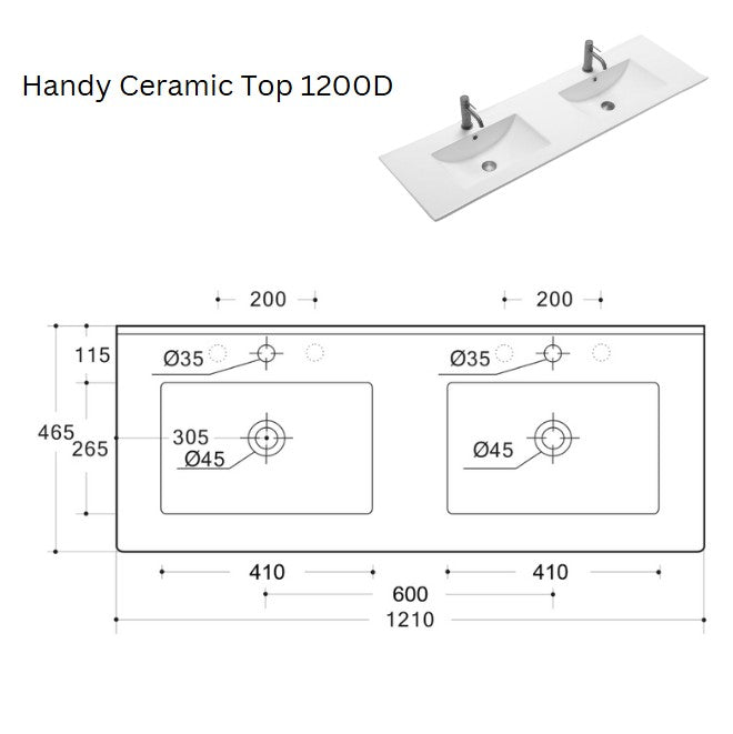 ABS Handy Top 1200 Double Bowl