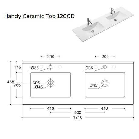 ABS Handy Top 1200 Double Bowl