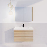 ABS MF Light American Oak Wall Hung Vanity 900mm