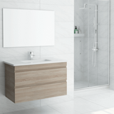 ABS MF Light American Oak Wall Hung Vanity 900mm