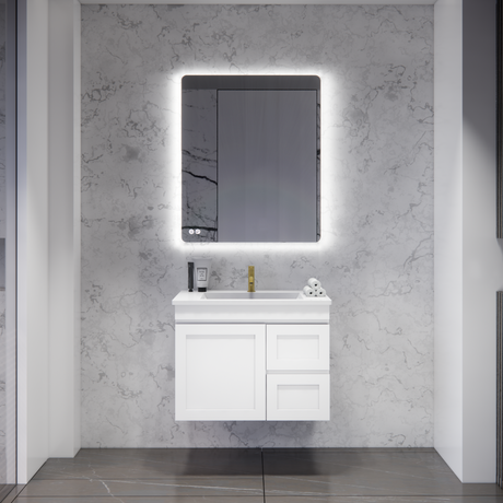 ABS MIAMI Matt White Wall Hung Vanity 750mm