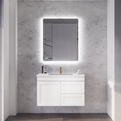 ABS MIAMI Matt White Wall Hung Vanity 900mm