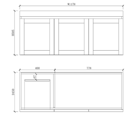 ABS Miami Matt White Wall Hung  Single Bowl Vanity 1200mm