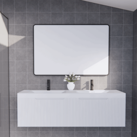 ABS VIENNA Wall Hung Double Bowl Vanity 1500mm (Matte White)