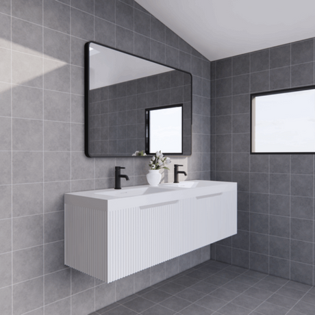 ABS VIENNA Wall Hung Double Bowl Vanity 1500mm (Matte White)
