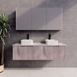 ABS VIENNA Wall Hung Double Bowl Vanity 1500mm (White Oak)