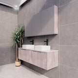 ABS VIENNA Wall Hung Double Bowl Vanity 1500mm (White Oak)