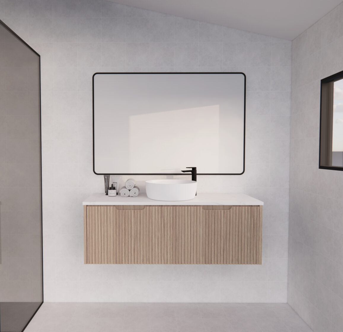 ABS VIENNA Wall Hung Single Bowl Vanity 1200mm (American Oak)