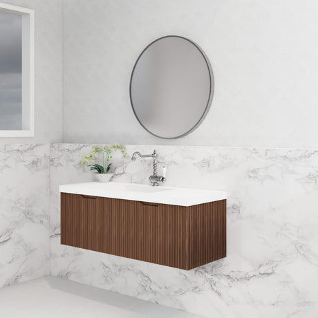 ABS VIENNA Wall Hung Single Bowl Vanity 1200mm (Brown Oak)