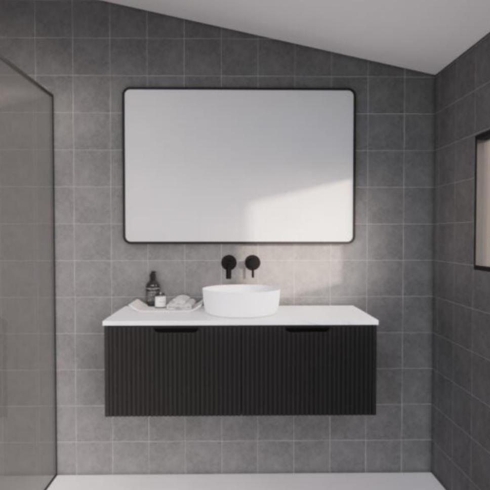 ABS VIENNA Wall Hung Single Bowl Vanity 1200mm (Matte Black)