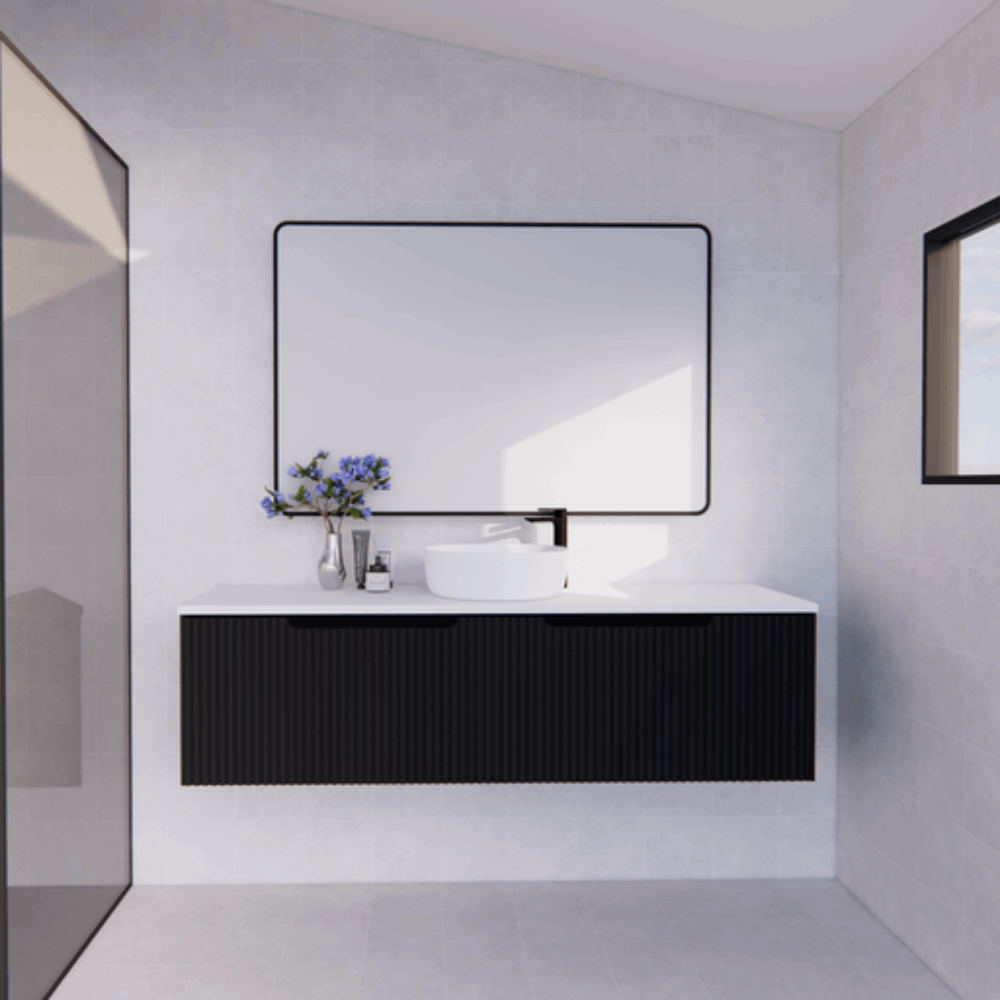 ABS VIENNA Wall Hung Single Bowl Vanity 1500mm (Matte Black)