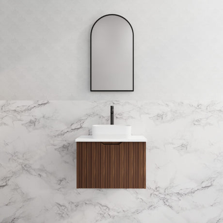ABS VIENNA Wall Hung Vanity Brown Oak 600mm