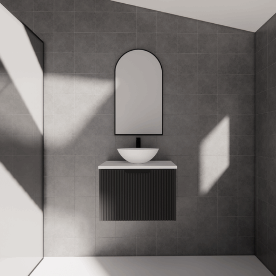ABS VIENNA Wall Hung Vanity Matte Black 600mm