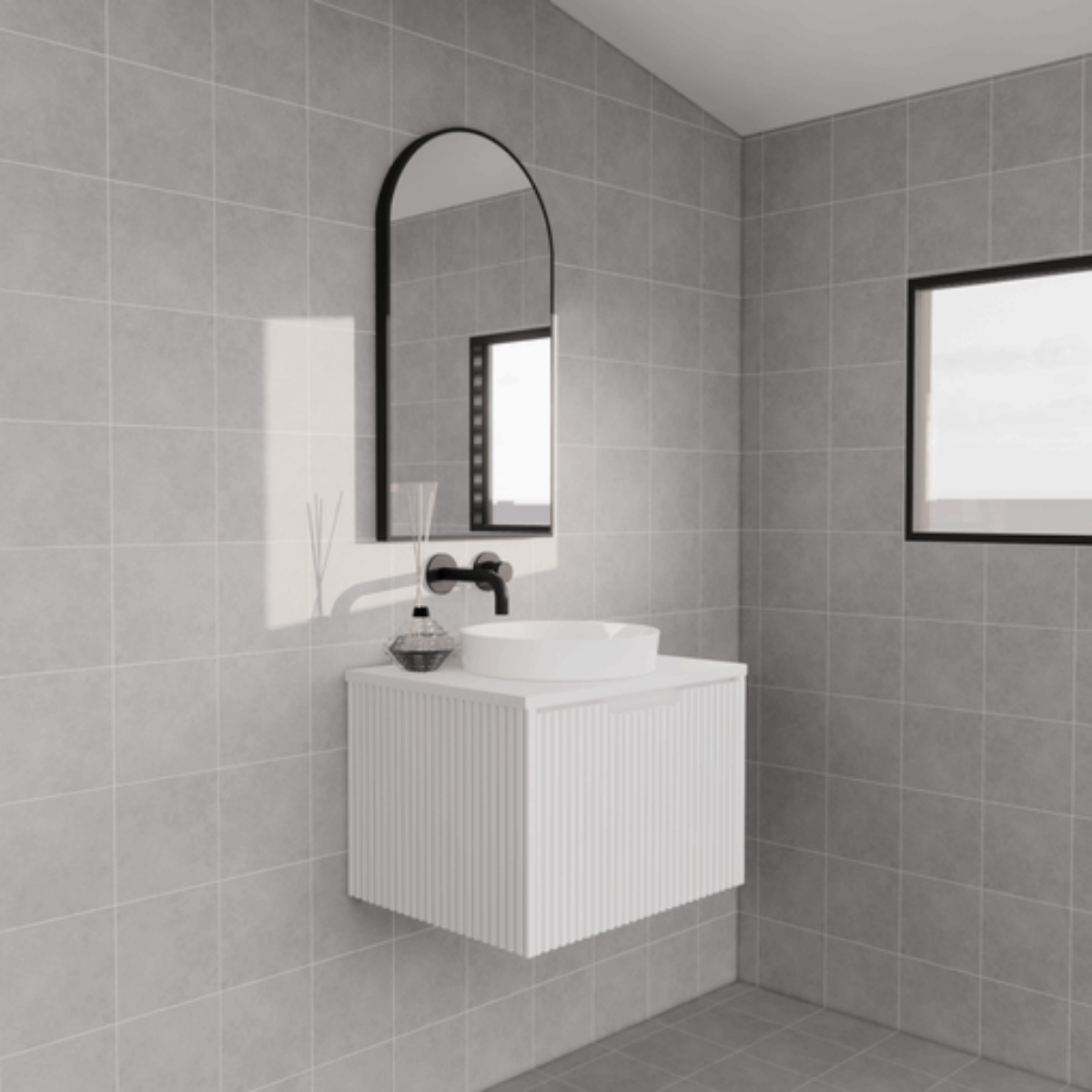 ABS VIENNA Wall Hung Vanity Matte White 600mm