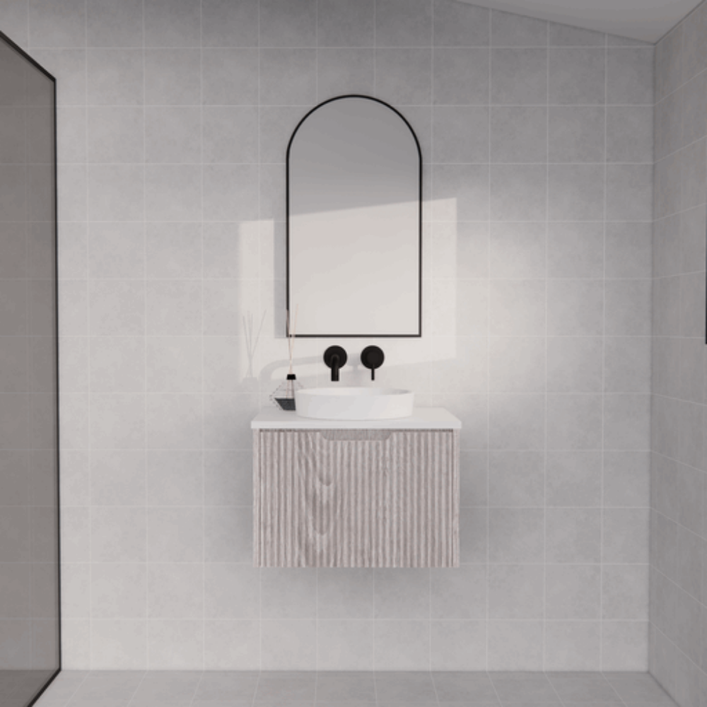 ABS VIENNA Wall Hung Vanity White Oak 600mm