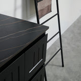 ACACIA SHAKER Matte Black PVC Wall Hung Vanity 1200 (Single Bowl)