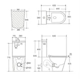 Acadia Full Rimless Wall Faced Toilet Suite