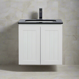 ACACIA SHAKER Matte White PVC Wall Hung Vanity 600