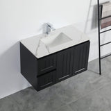 ACACIA SHAKER PVC Wall Hung Vanity 900 (Matte Black)