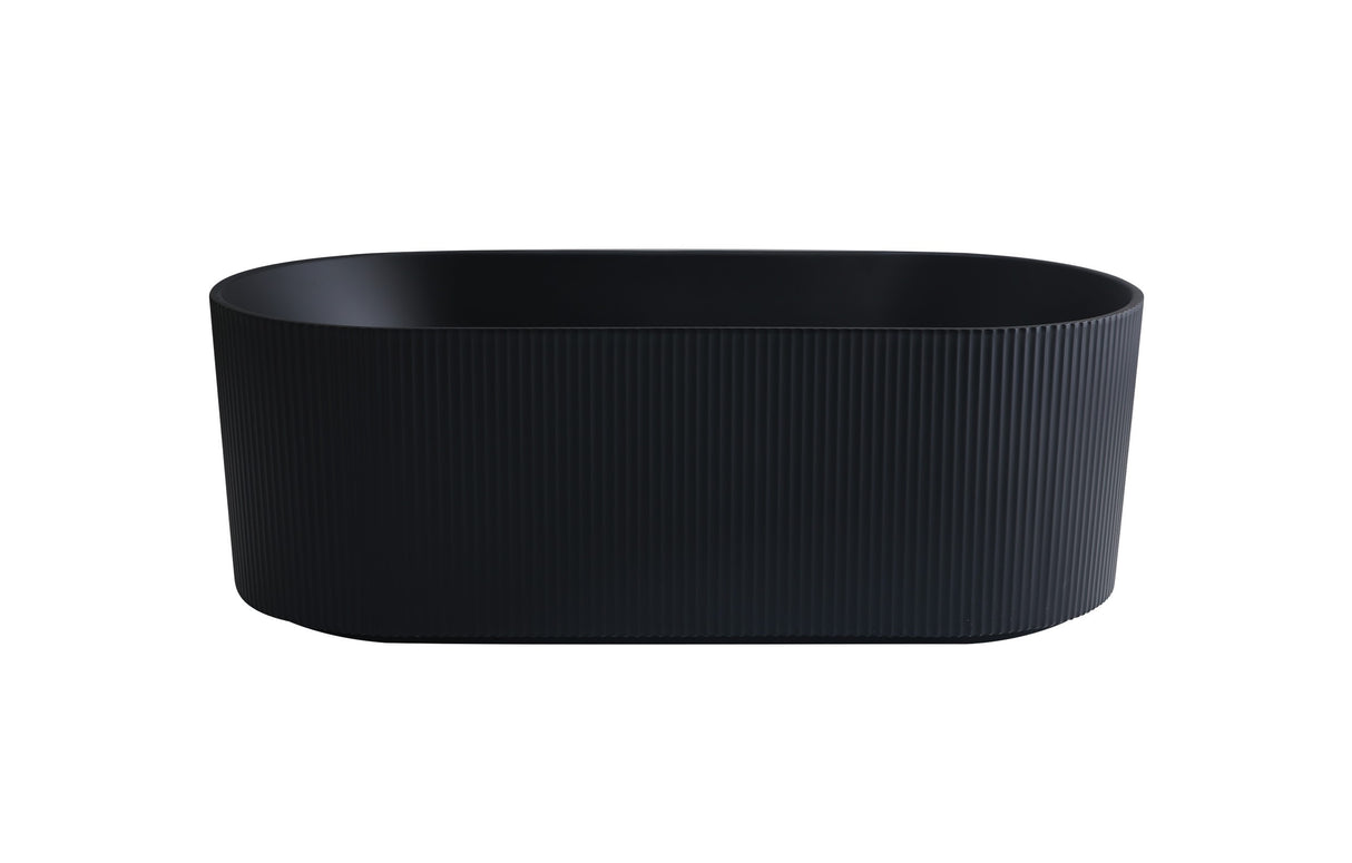Ally Groove Freestanding Bathtub with Non-Overflow (Matte Black)(1500/1700mm)