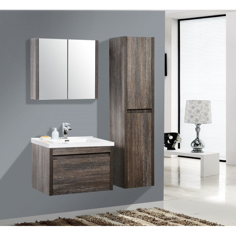 ALEXANDRA Wall Hung Vanity Silver Oak 760mm - Clearance