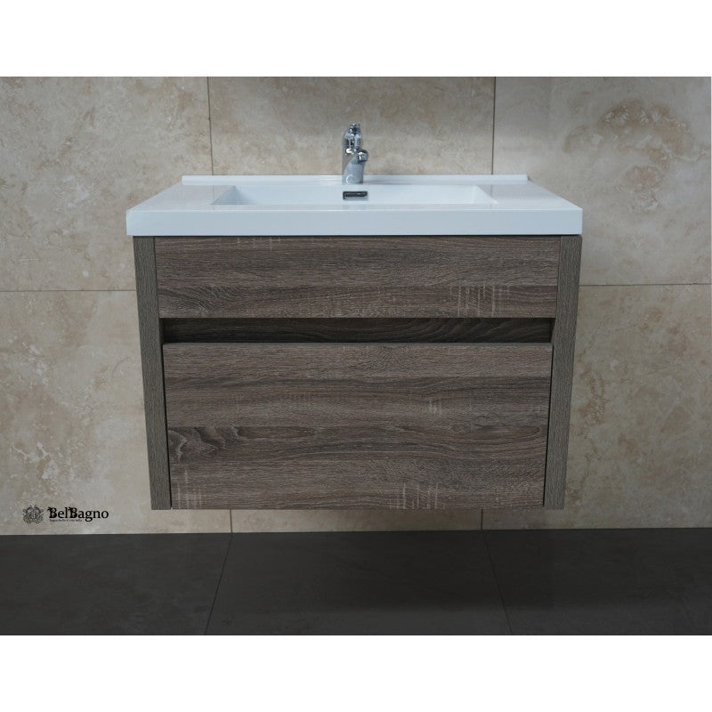 ALEXANDRA Wall Hung Vanity Silver Oak 760mm - Clearance