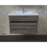 ALEXANDRA Wall Hung Vanity Silver Oak 760mm - Clearance