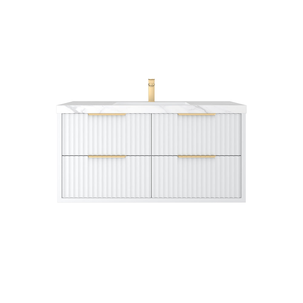 ALISON Wall Hung Vanity Matte White (All Sizes)