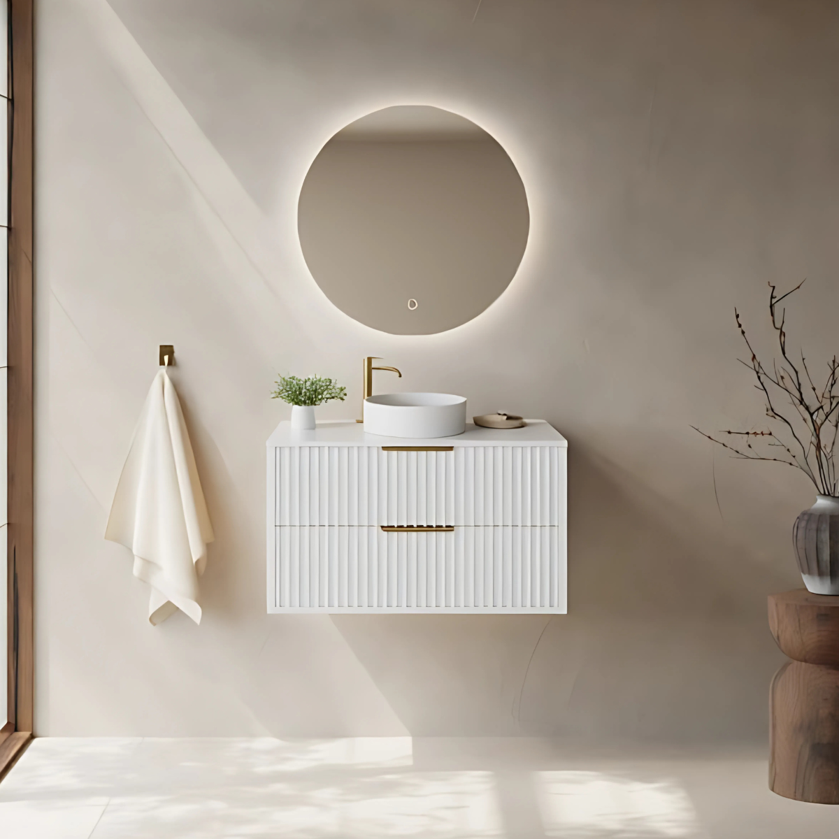 ALISON Wall Hung Vanity Matte White (All Sizes)