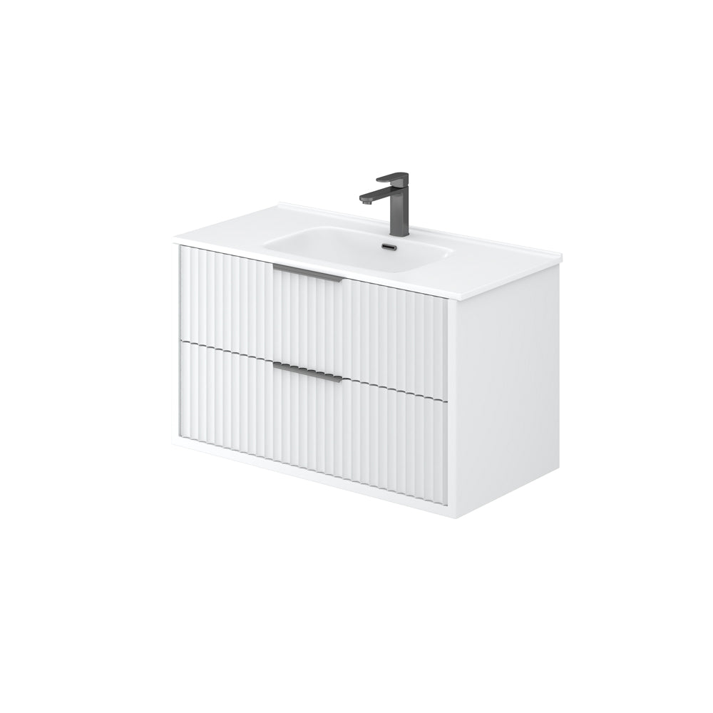 ALISON Wall Hung Vanity Matte White (All Sizes)