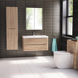 ANCONA Wall Hung Vanity White Oak 1200mm - Clearance