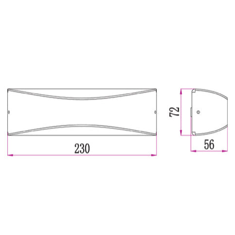 APIS(A): LED Exterior Surface Mounted Up/Down Wall Lights IP65