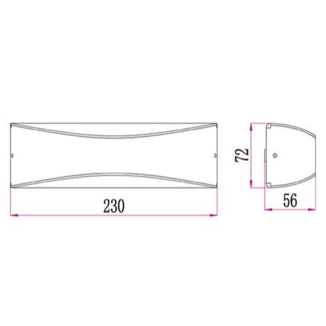 APIS(A): LED Exterior Surface Mounted Up/Down Wall Lights IP65