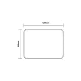 AQUA Curved Rim LED Rectangle Frameless Mirror 1200x800mm