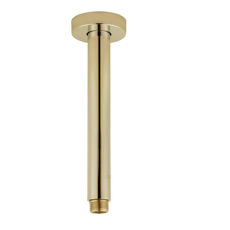 AQU 200mm Ceiling Shower Arm - Brushed Brass