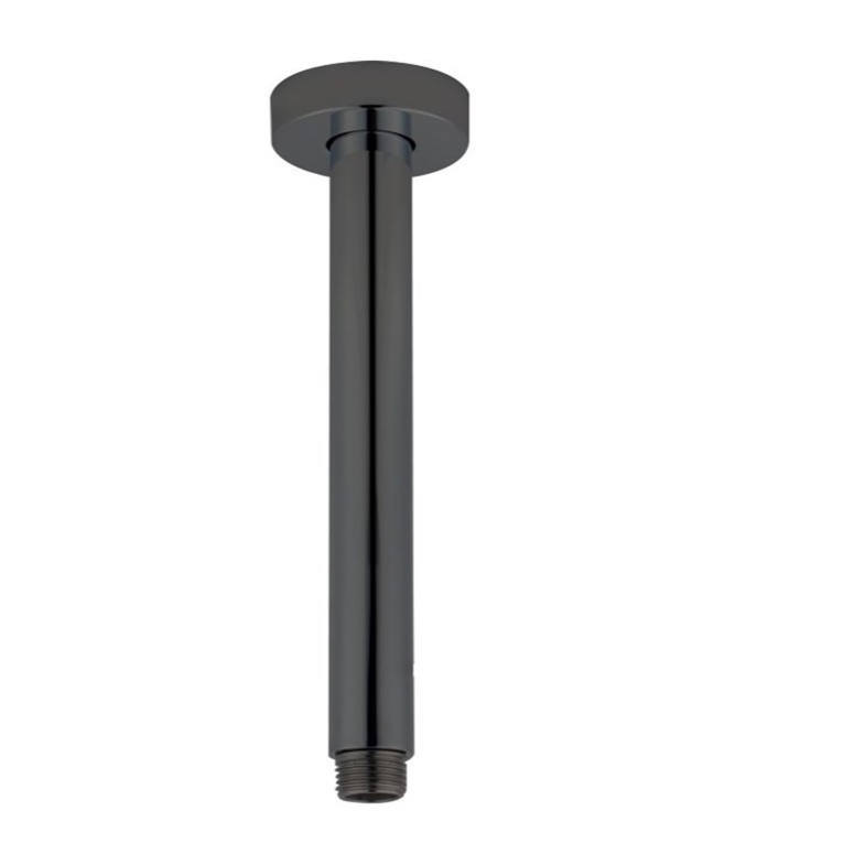 AQU 200mm Ceiling Shower Arm - Brushed Gun Metal
