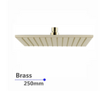 AQU 250mm Shower Head - Brushed Brass