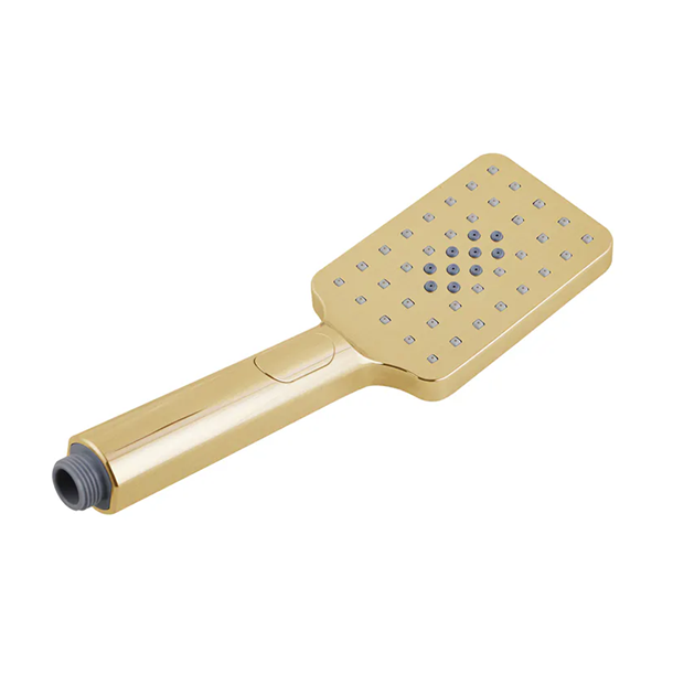 AQU Square 3 Functions Rainfall Handheld Shower Head - Brushed Brass