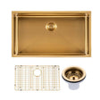 AQU Brushed Brass Kitchen Sink (762x457x254)