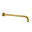 AQU Round Wall Straight Shower Arm 400mm - Brushed Brass