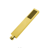 AQU Brass Square Handheld Shower Spray Head - Brushed Brass