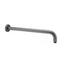 AQU Round Wall Straight Shower Arm 400mm - Brushed Gun Metal
